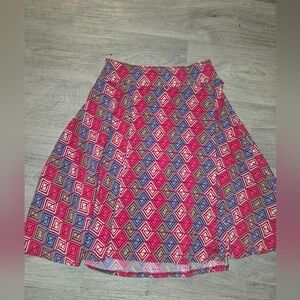 Geometric Pink Skirt LulaRoe